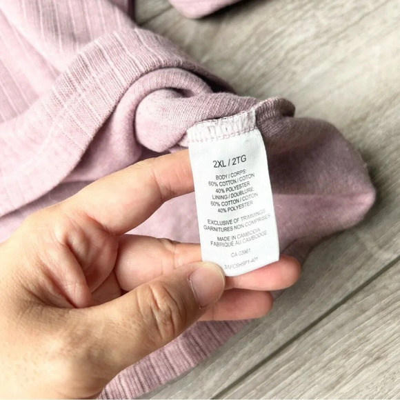 Shambhala Pink Waffle  Knit Sweatshirt Hoodie - Picture 12 of 15